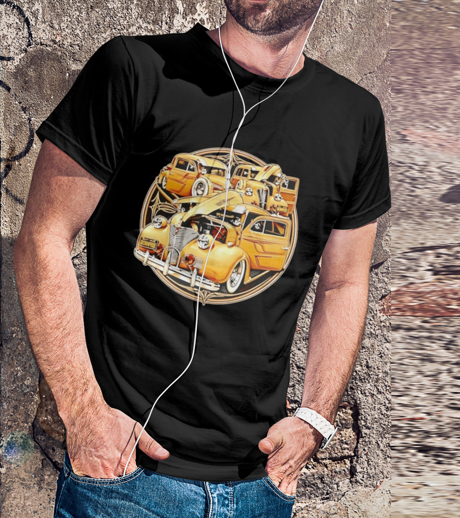 Brown Pride Lowrider Classic Cars Vintage Custom Car Art Deco T-Shirt