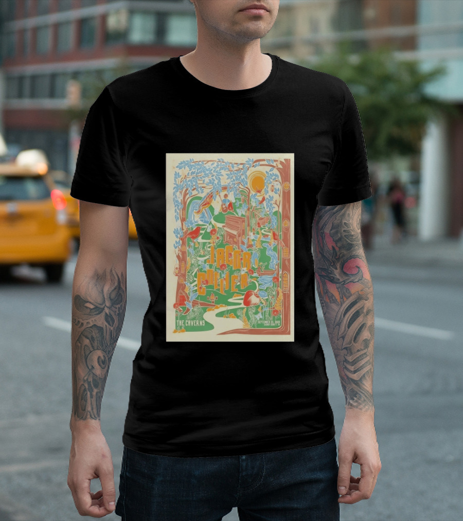 Jacob Collier The Caverns September 25 2026 Musical Forest Scene With Birds And Nature T-Shirt