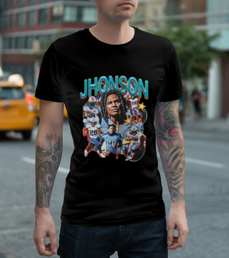 Chris Johnson Tennessee Titans 2000 Yard Season Jhonson 28 NFL Football T-Shirt