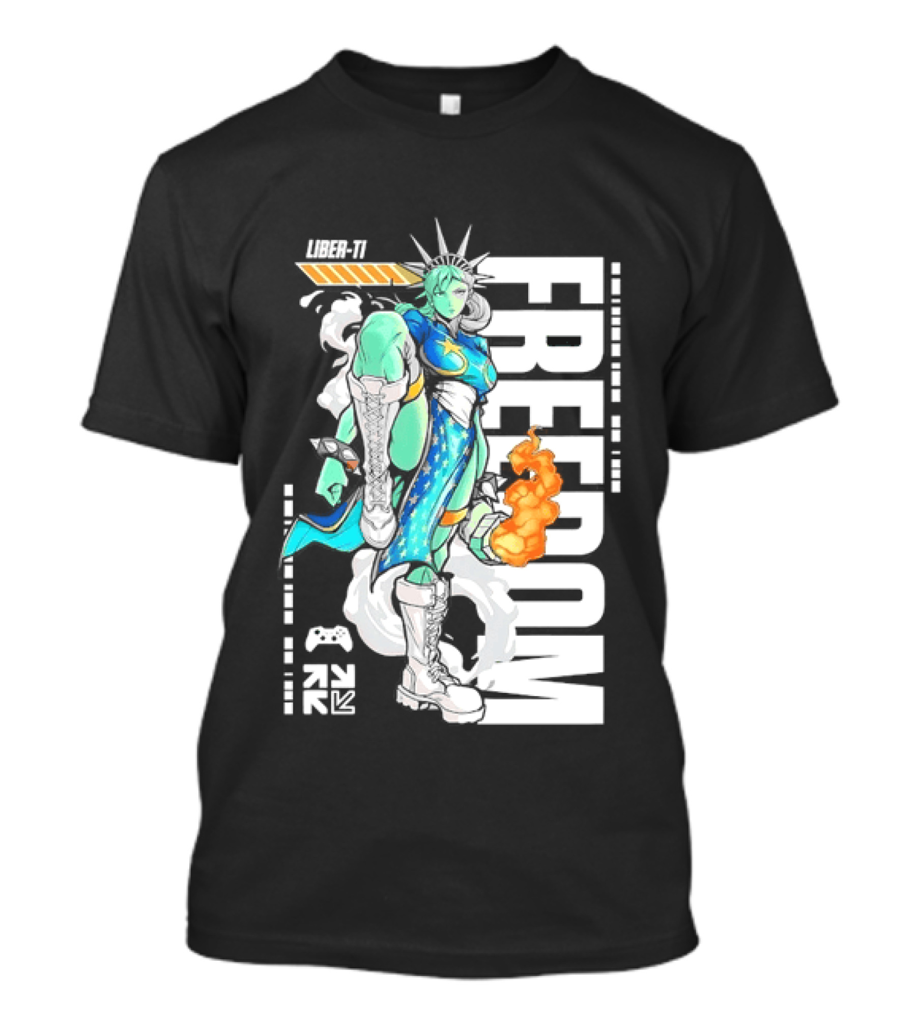Liber Ti Chun Li Freedom Statue Of Liberty T-Shirt