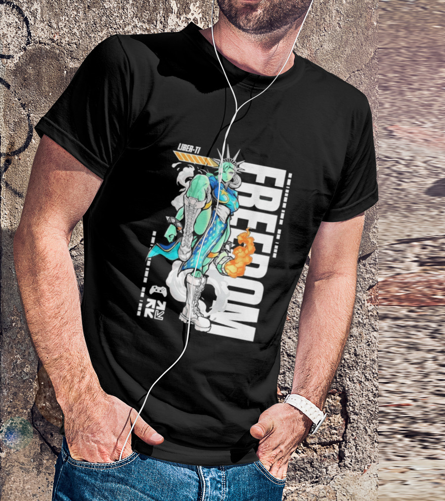 Liber Ti Chun Li Freedom Statue Of Liberty T-Shirt