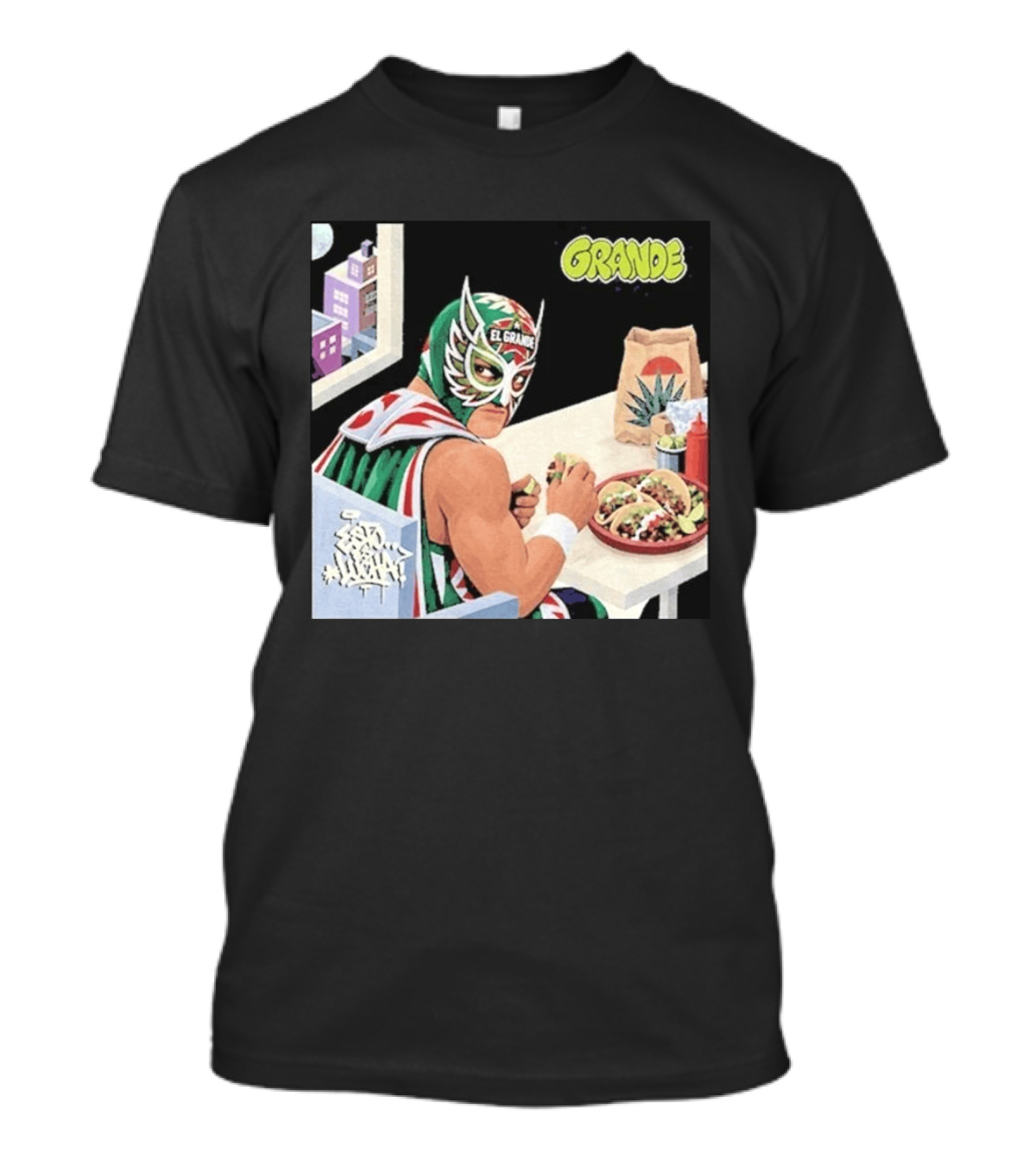 El Grande America Tacos Wrestling Luchador Comic T-Shirt