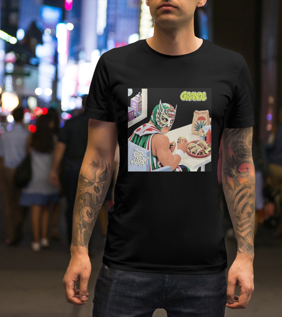 El Grande America Tacos Wrestling Luchador Comic T-Shirt
