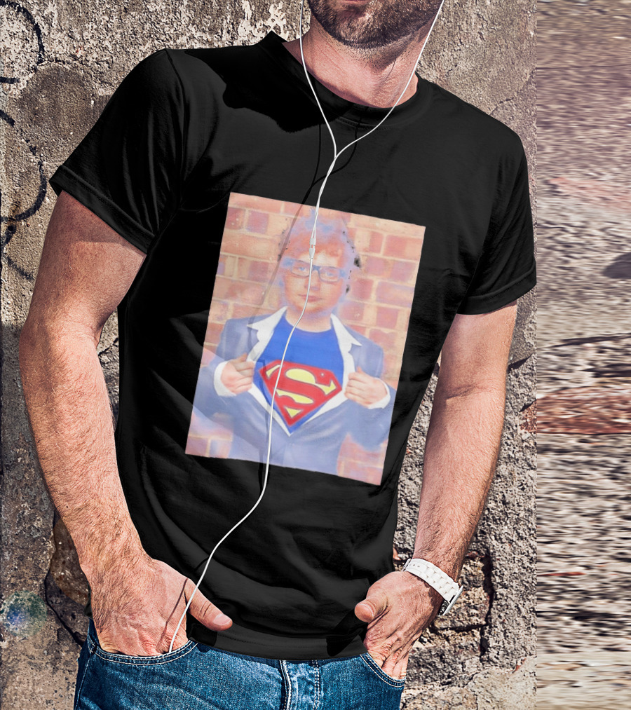Ed Sheeran Superman Style Hero Look Iconic Rare Find T-Shirt