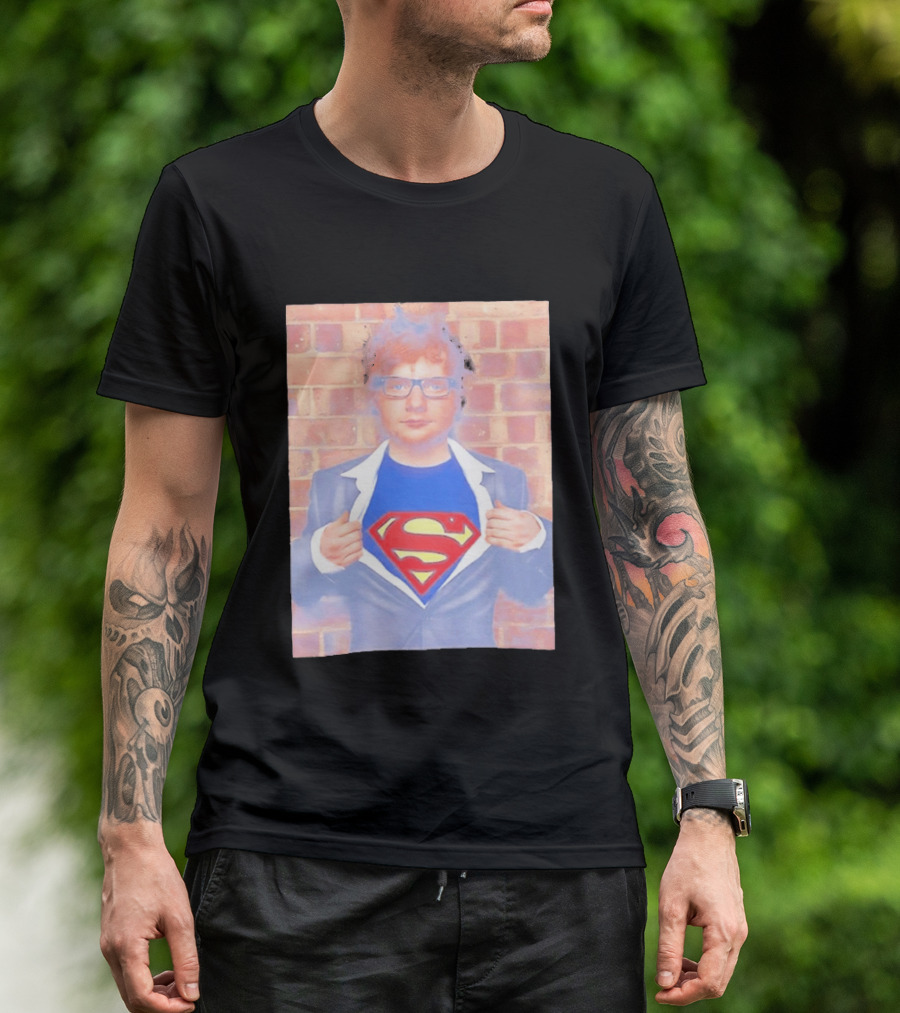 Ed Sheeran Superman Style Hero Look Iconic Rare Find T-Shirt