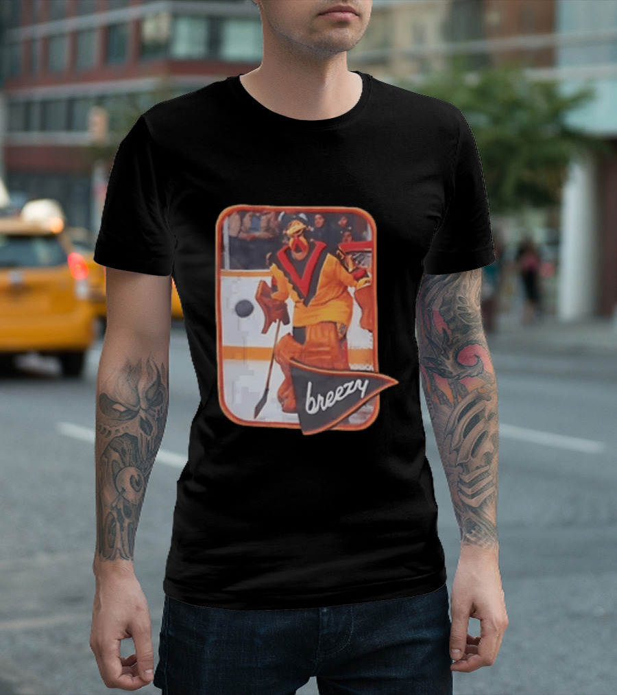 Richard Brodeur Vancouver Canucks NHL Breezy Retro Goalie Gear T-Shirt