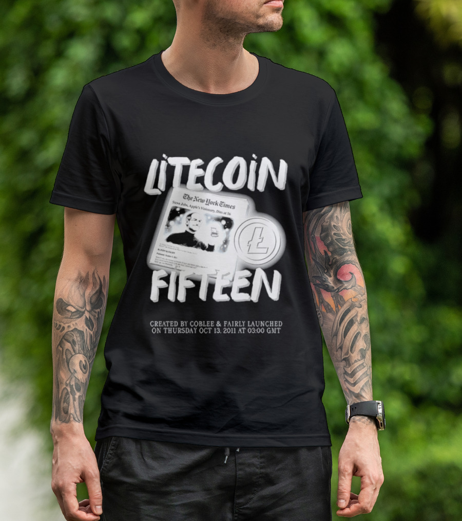 Litecoin Fifteen Created By Coblee Fairly Launched 2011 2026 T-Shirt