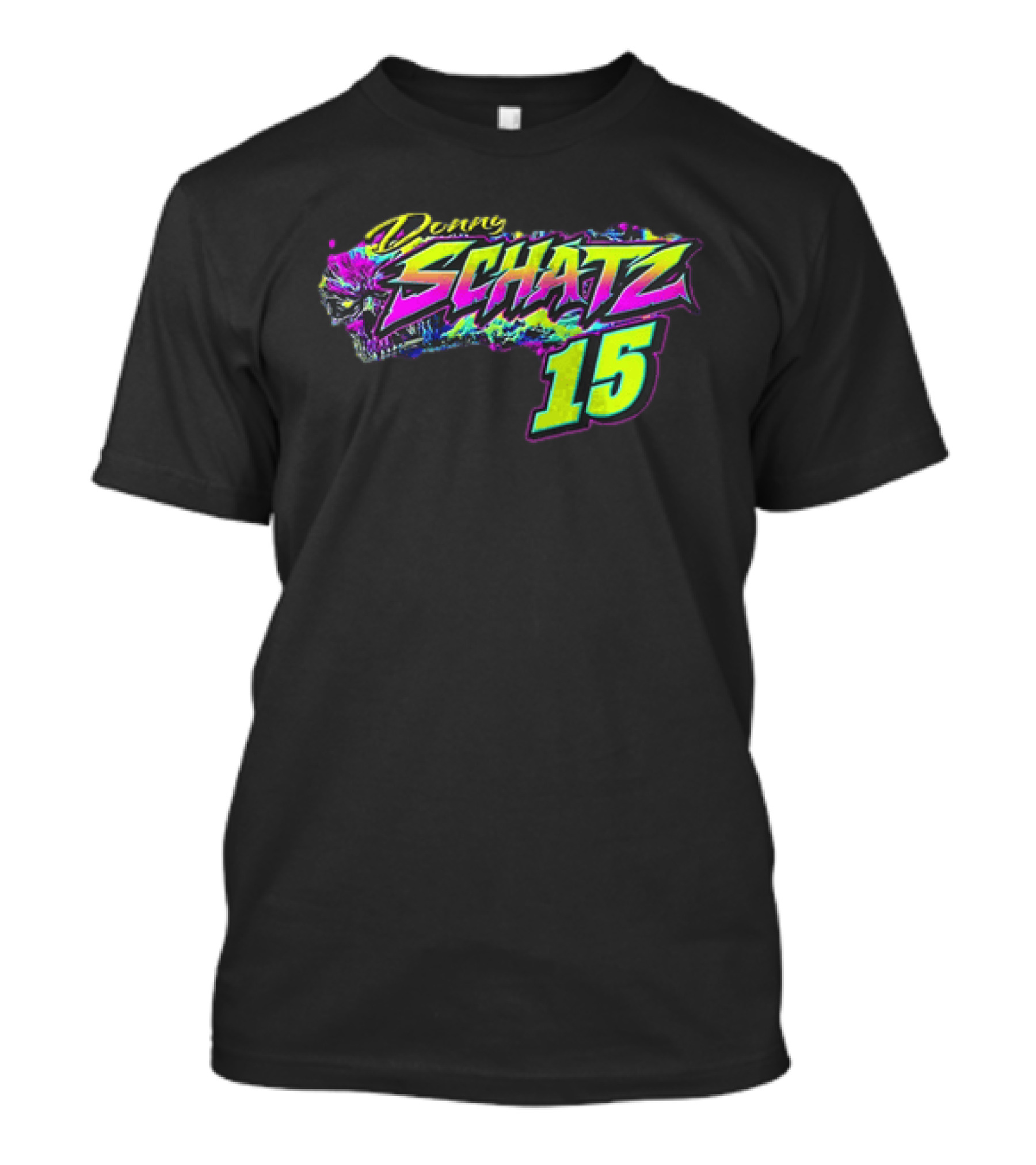 Donny Schatz 15 Vibrant Racing Skull World Of Outlaws Sprint Cars T-Shirt