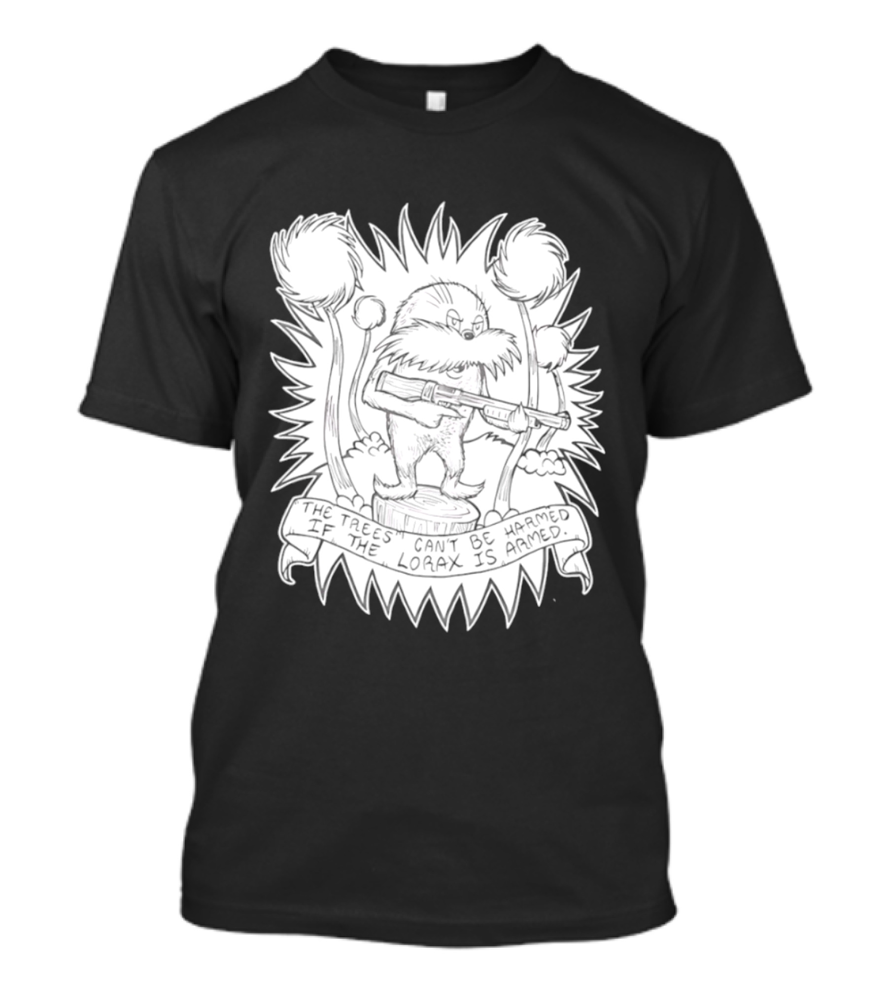 Lorax Shotgun Dr Seuss Trees Mashup T-Shirt