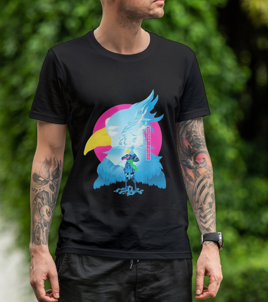 Shangri La Frontier Sunraku Eagle Art Gaming Manga Fantasy T-Shirt