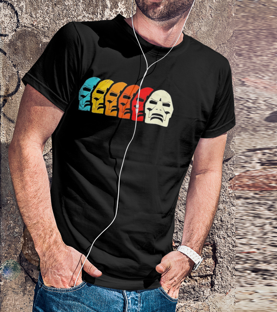 MF Doom Mask Multicolor Hip Hop Rap T-Shirt