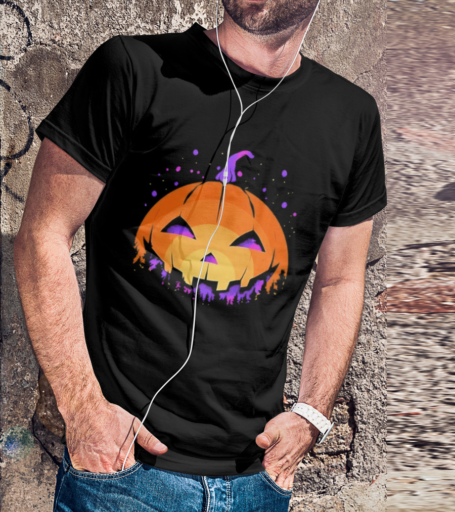 Spooky Jack O' Lantern Vibrant Halloween Vibes T-Shirt