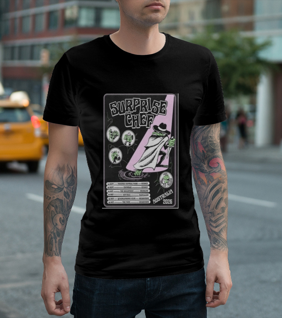 Surprise Chef Australia Tour 2026 The Brightside Brisbane Oct 15 Show T-Shirt