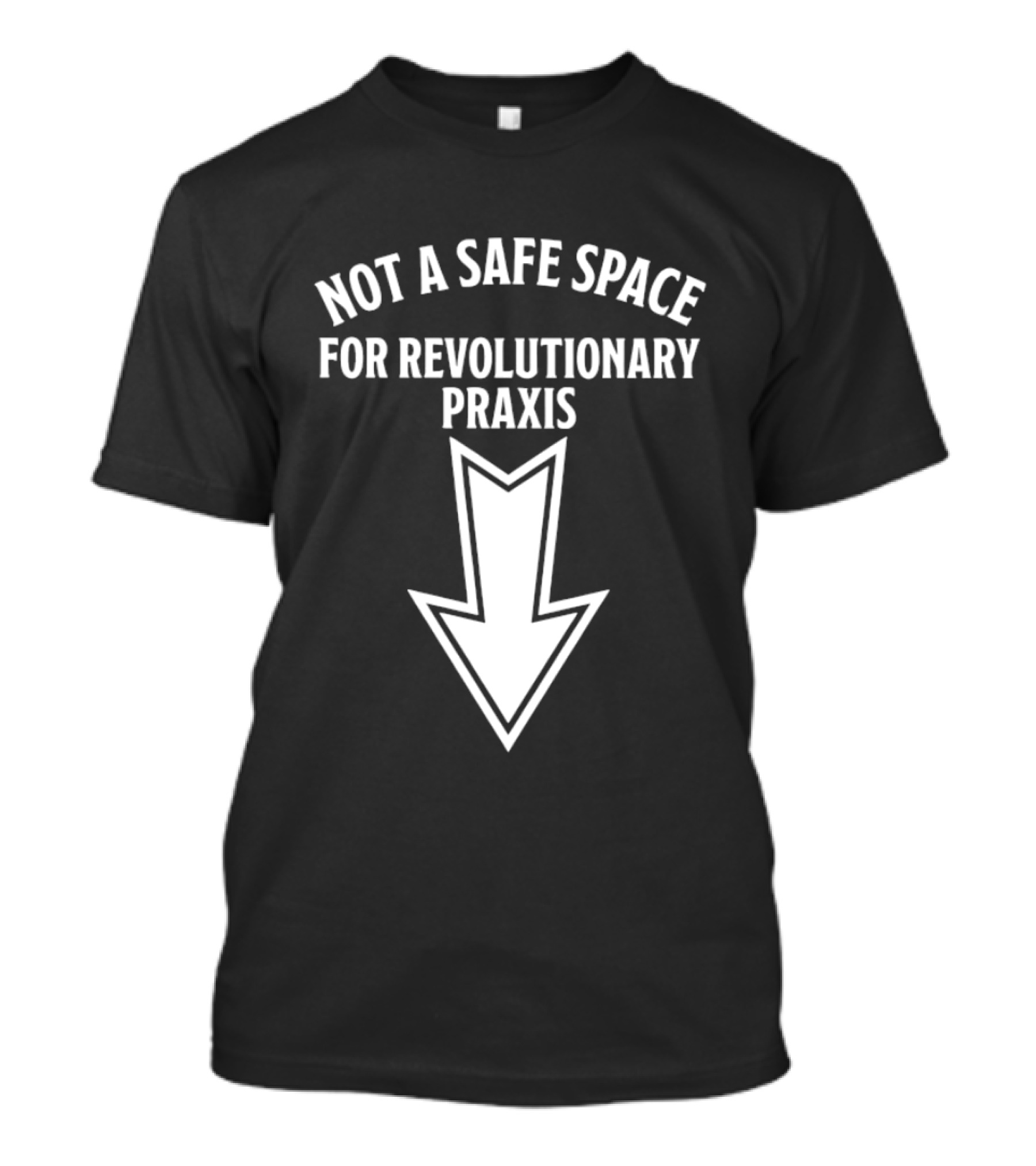 Not A Safe Space For Revolutionary Praxis Downward Arrow T-Shirt