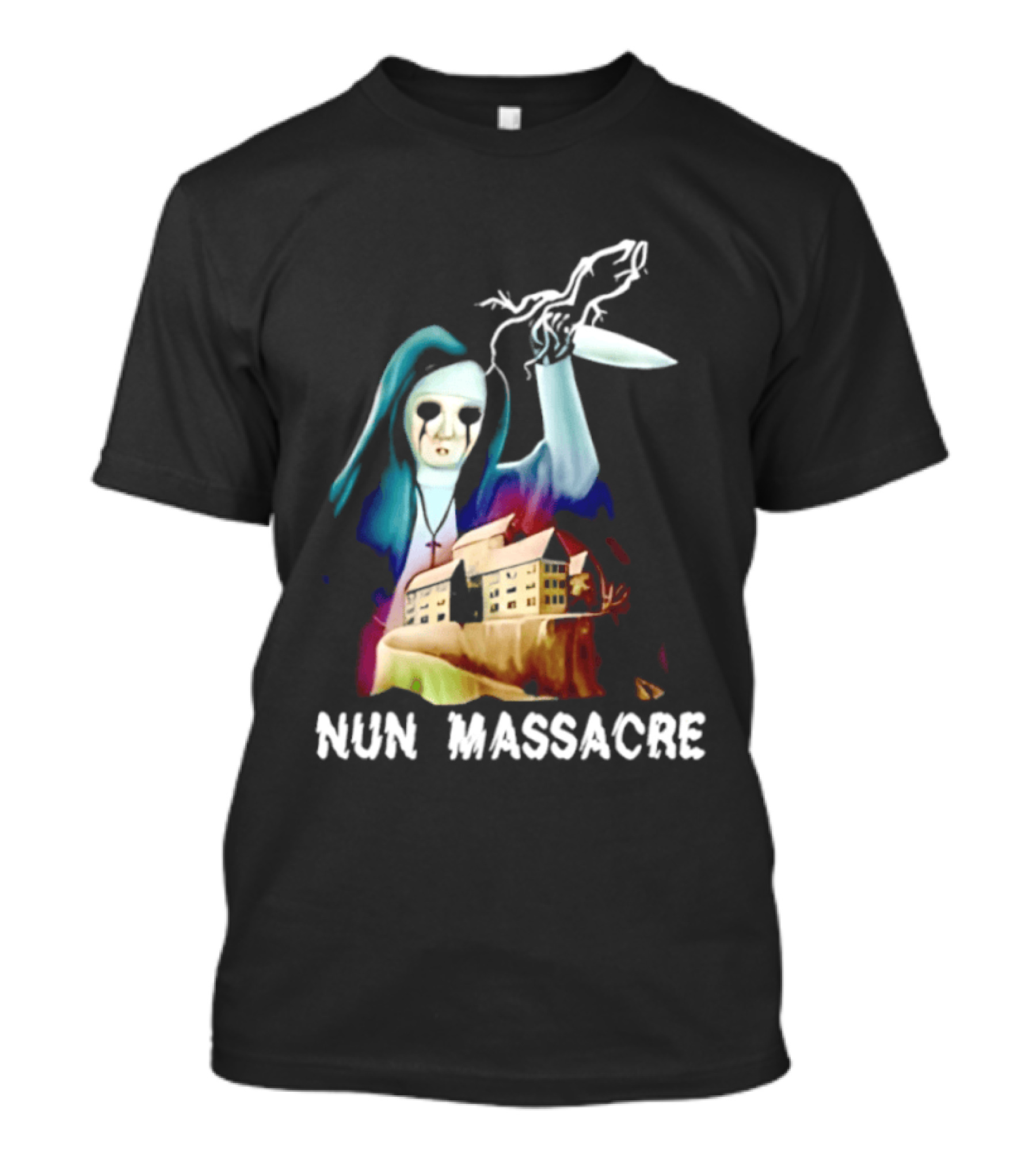 Nun Massacre Horror Game Puppet Combo Slasher T-Shirt