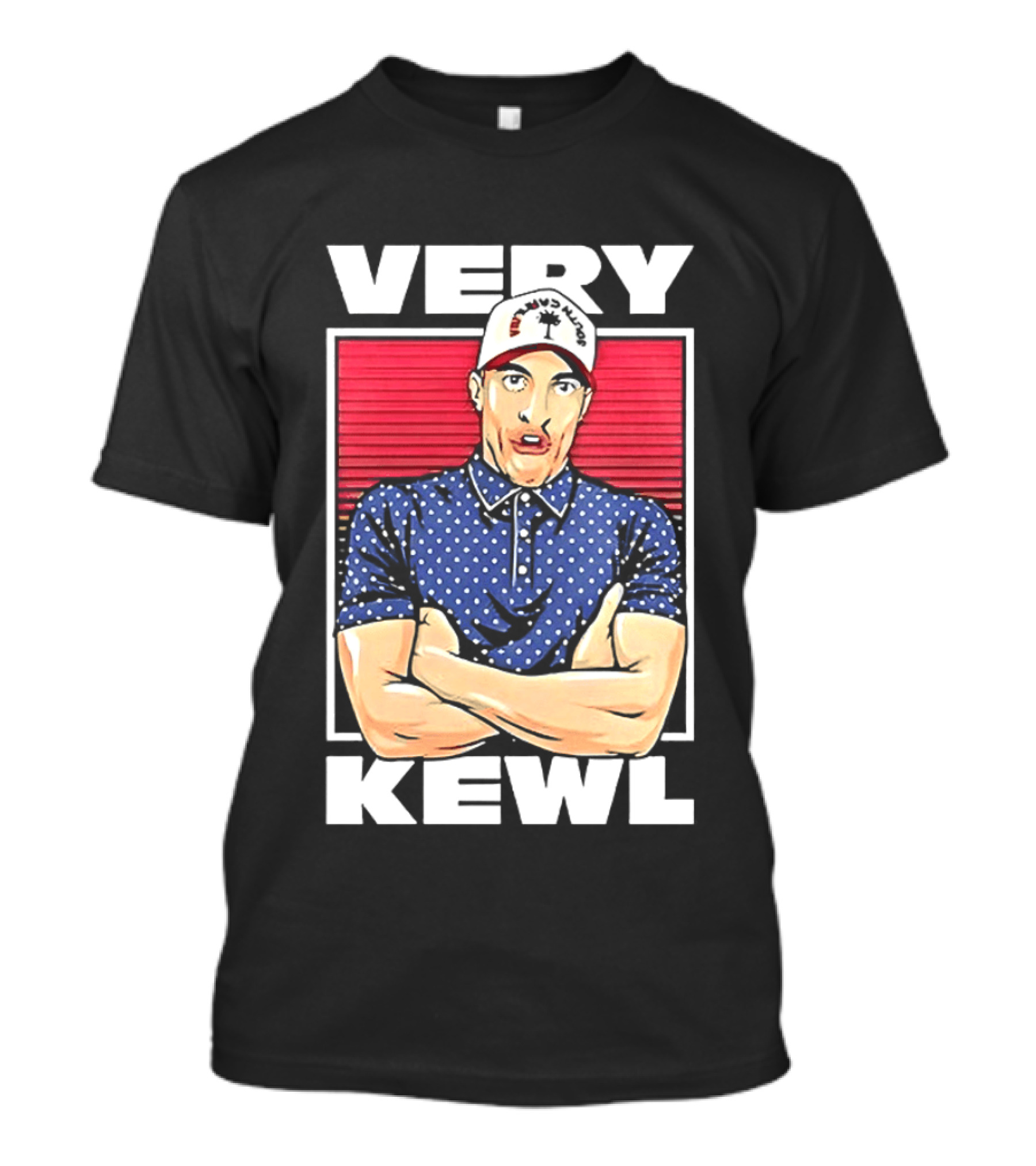 Very Kewl South Carolina Palm Tree Polka Dot Polo T-Shirt