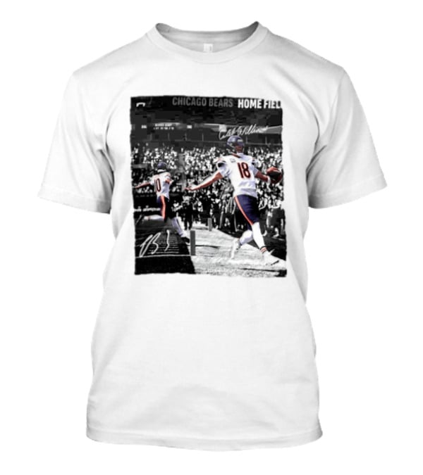 Chicago Bears Caleb Williams And Luther Burden Home Field Football T-Shirt