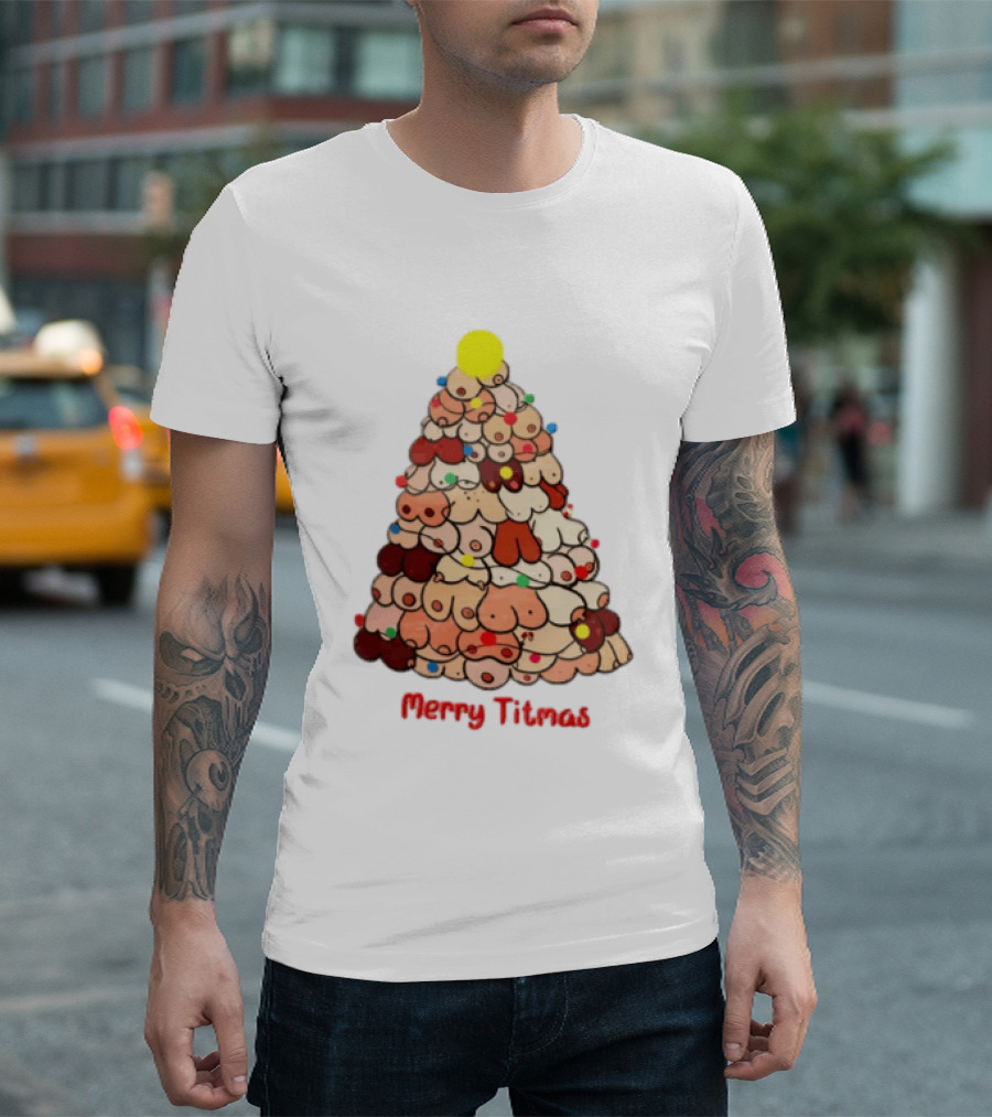 Merry Titmas Christmas Tree Fun Festive T-Shirt
