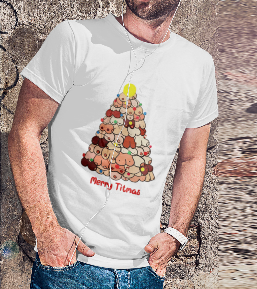 Merry Titmas Christmas Tree Fun Festive T-Shirt