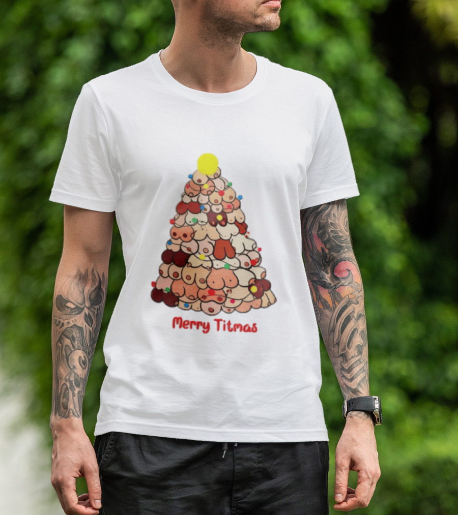 Merry Titmas Christmas Tree Fun Festive T-Shirt