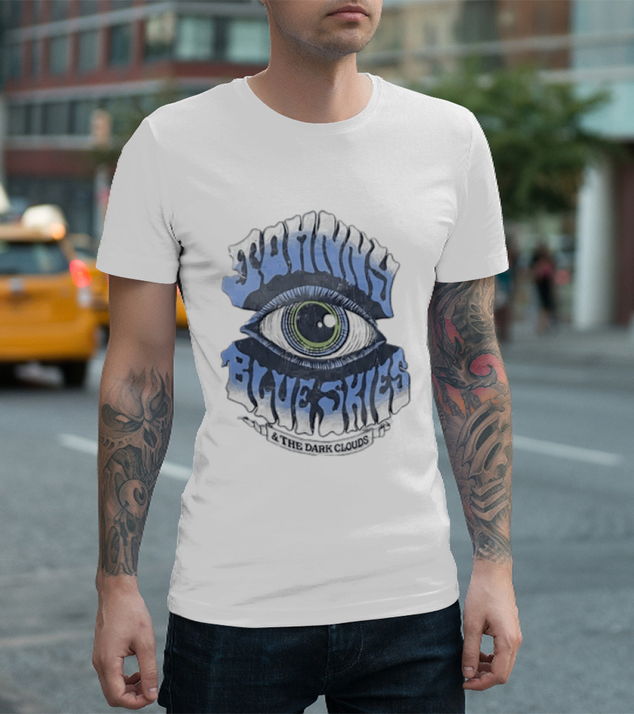 Johnny Blue Skies The Dark Clouds Large Human Eye Iris T-Shirt