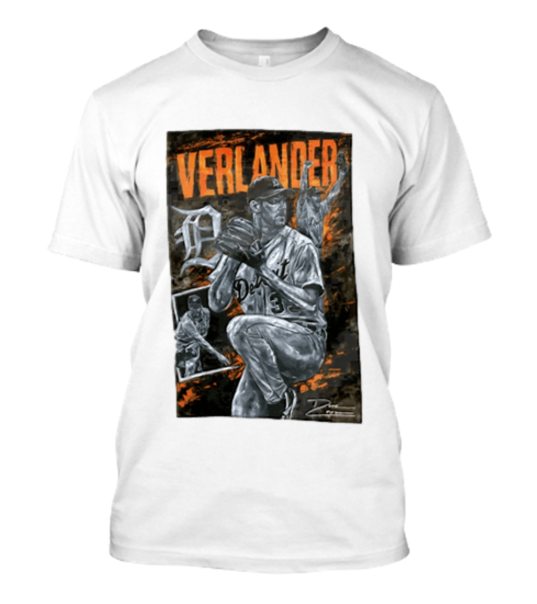 Verlander Detroit Tigers MLB Pitcher 35 Baseball T-Shirt