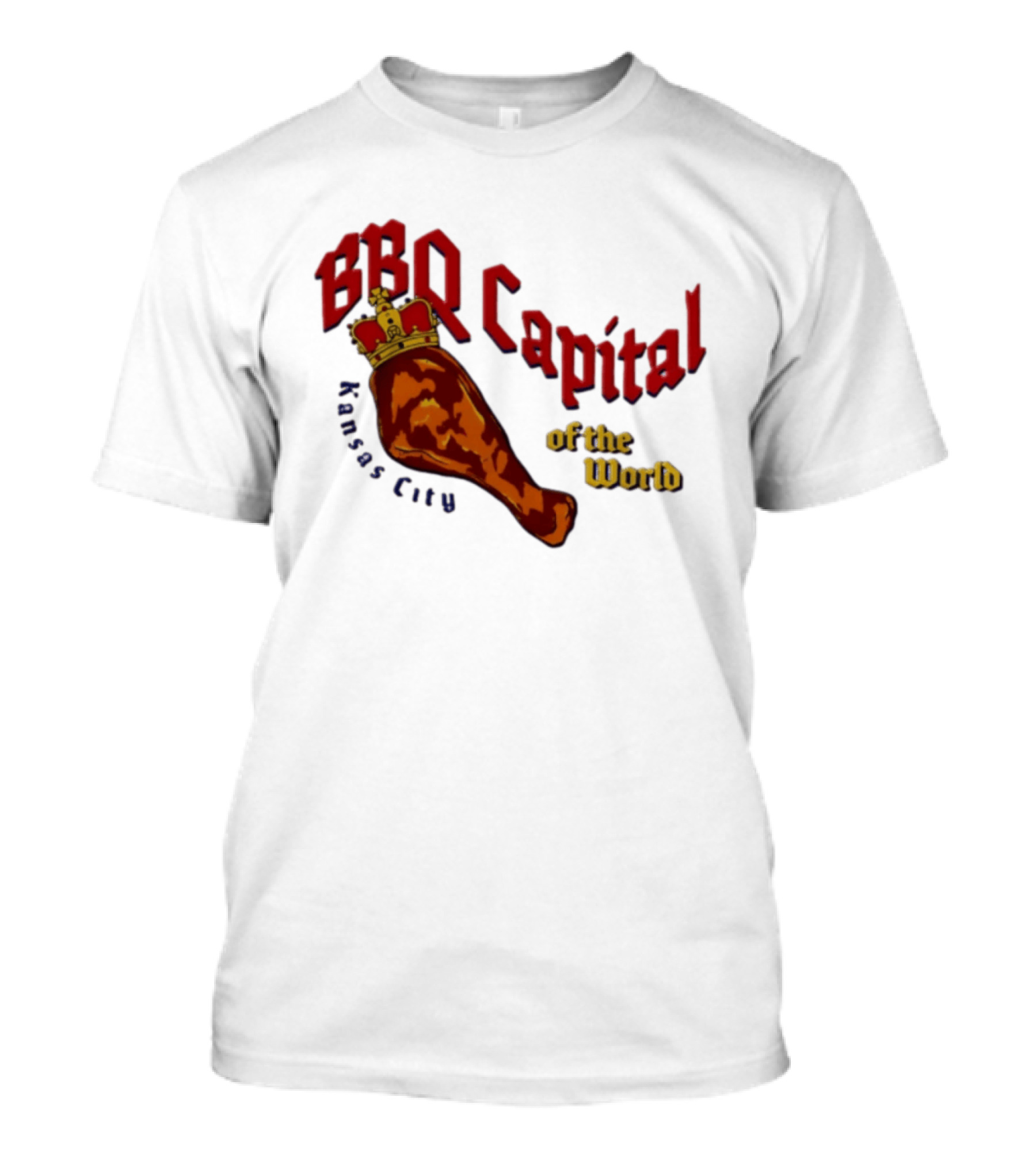 Kansas City BBQ Capital Of The World Leg With Crown T-Shirt