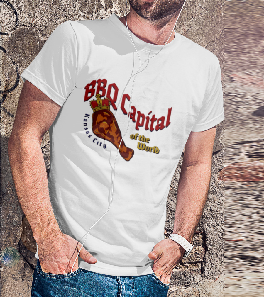 Kansas City BBQ Capital Of The World Leg With Crown T-Shirt