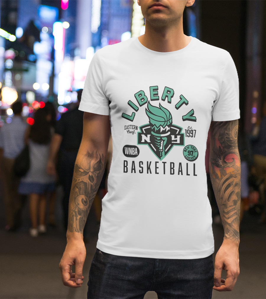 New York Liberty WNBA Basketball Eastern Conf Est 1997 97 T-Shirt