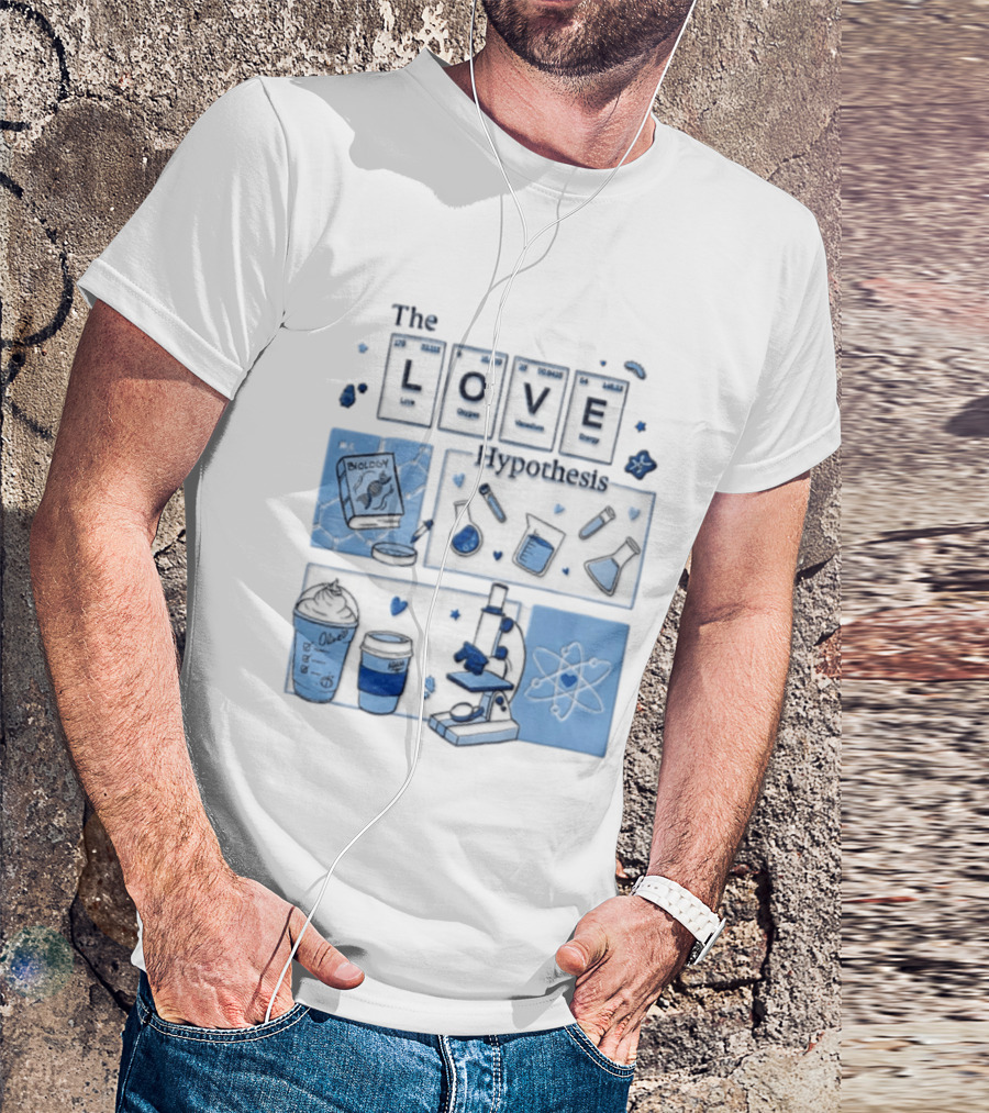 The Love Hypothesis Periodic Table Science Equipment Microscope Biology Book Chemistry T-Shirt