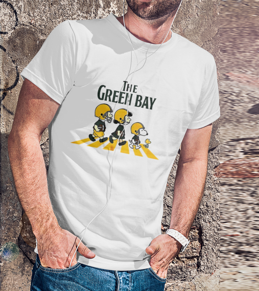 The Green Bay Abbey Road Comic Characters Football Crossing T-Shirt