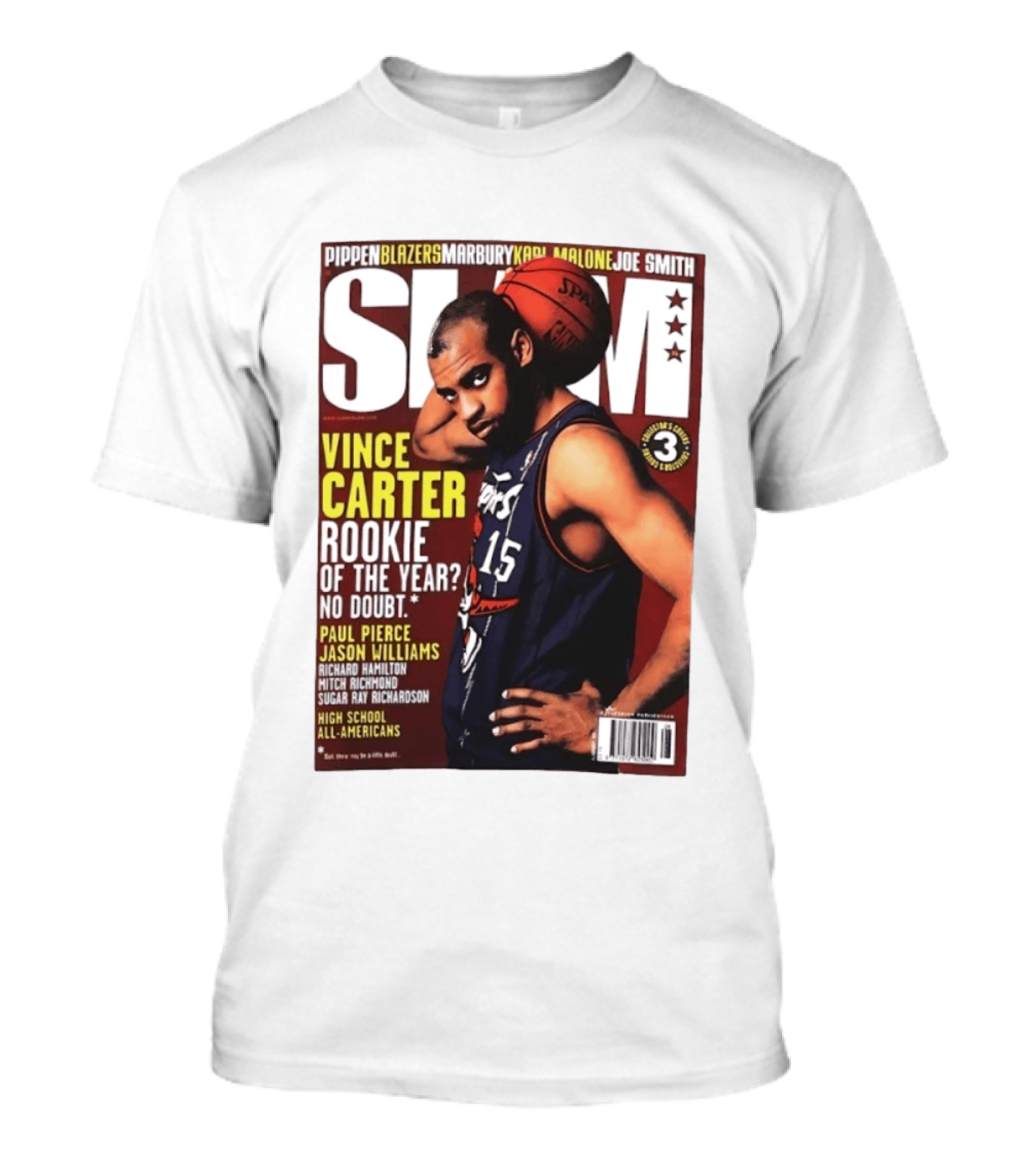 Vince Carter Slam Magazine Rookie Of The Year No Doubt Basketball Paul Pierce Jason Williams T-Shirt