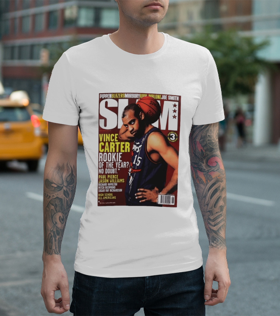 Vince Carter Slam Magazine Rookie Of The Year No Doubt Basketball Paul Pierce Jason Williams T-Shirt