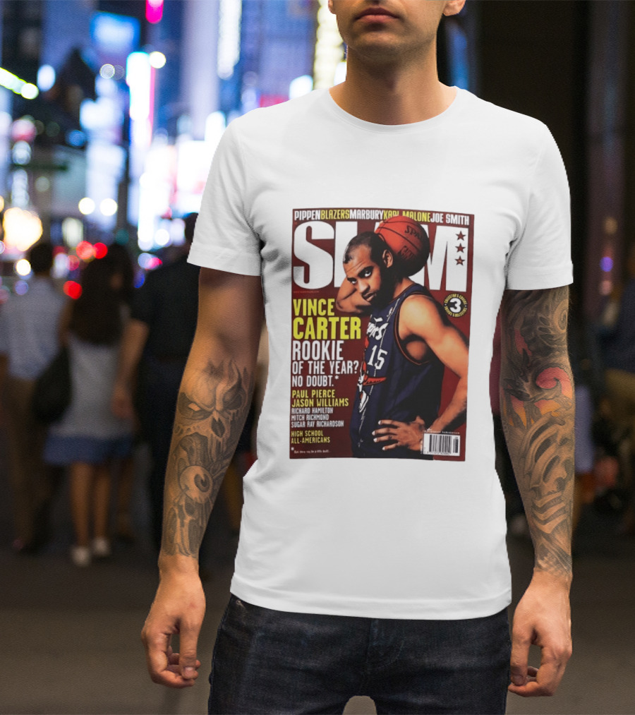 Vince Carter Slam Magazine Rookie Of The Year No Doubt Basketball Paul Pierce Jason Williams T-Shirt