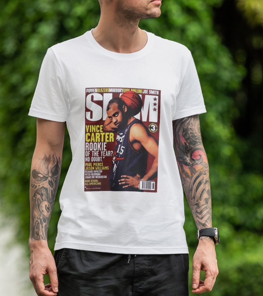 Vince Carter Slam Magazine Rookie Of The Year No Doubt Basketball Paul Pierce Jason Williams T-Shirt
