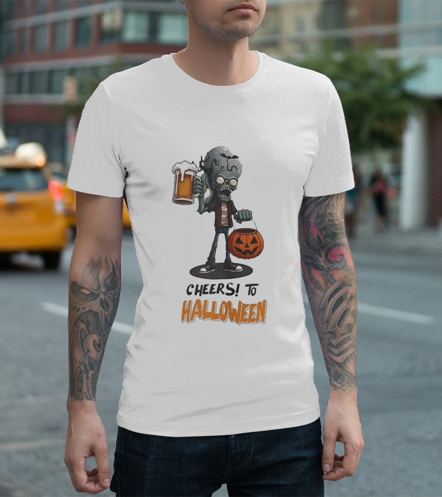 Zombie Cheers Halloween 2026 Pumpkin Beer T-Shirt