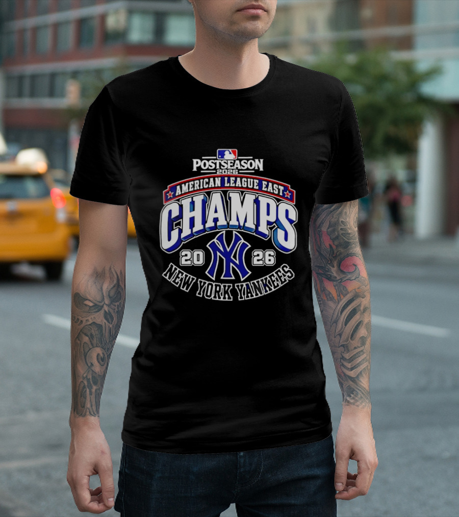 2026 New York Yankees American League East Postseason Champs Victory T-Shirt
