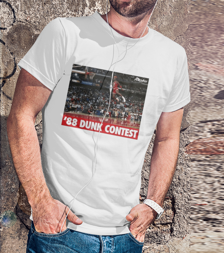 Michael Jordan 1988 Dunk Contest Chicago Bulls Almako Basketball NBA Legend T-Shirt