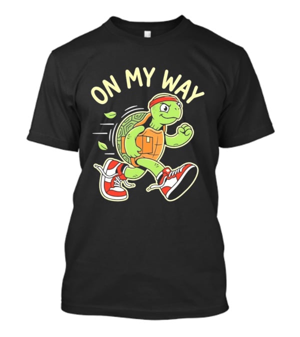Running Turtle Package Delivery On My Way T-Shirt