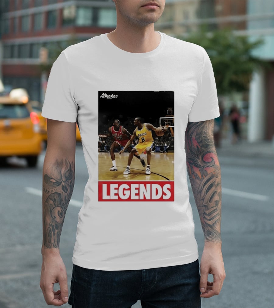 Michael Jordan Vs Kobe Bryant Legends Chicago Bulls Lakers T-Shirt