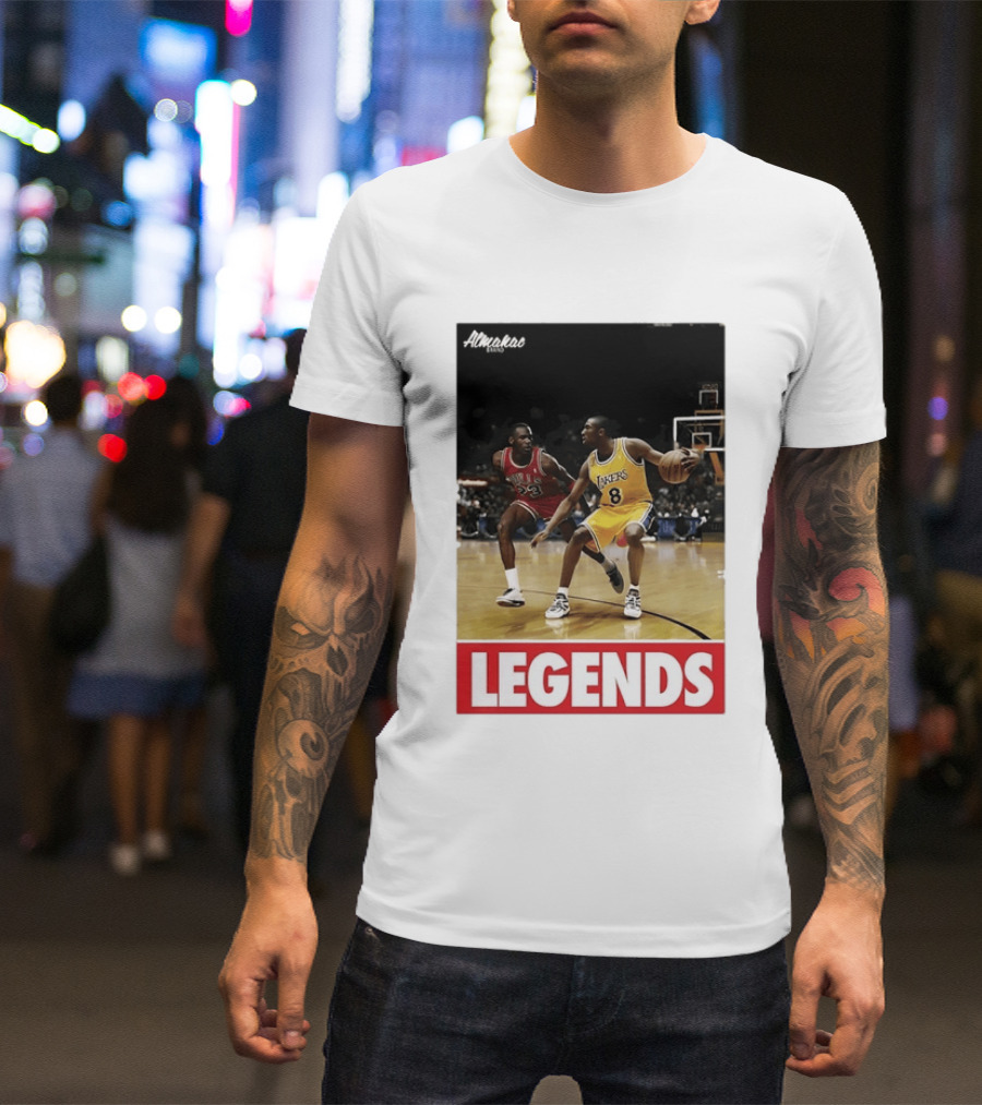 Michael Jordan Vs Kobe Bryant Legends Chicago Bulls Lakers T-Shirt