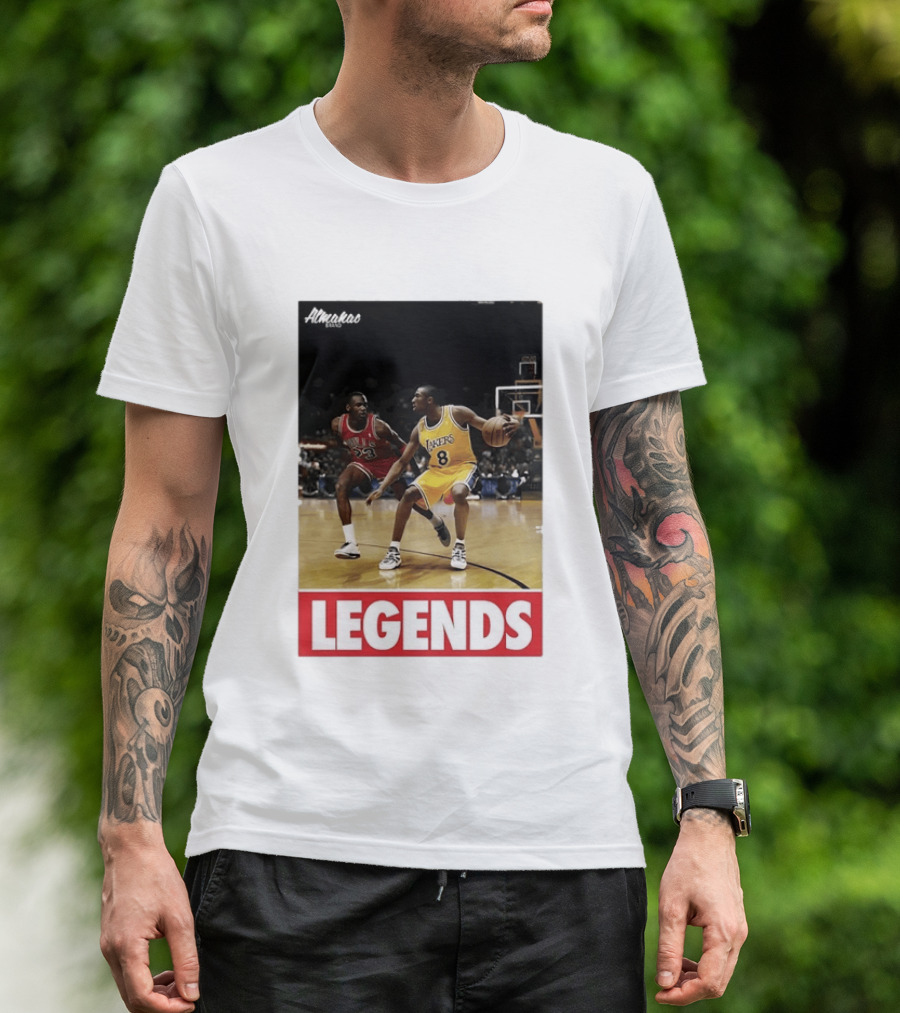 Michael Jordan Vs Kobe Bryant Legends Chicago Bulls Lakers T-Shirt