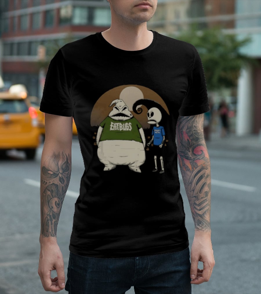 Oogie Boogie Jack Skellington Eat Bugs Spooky Vibes The Nightmare Before Christmas Halloween T-Shirt