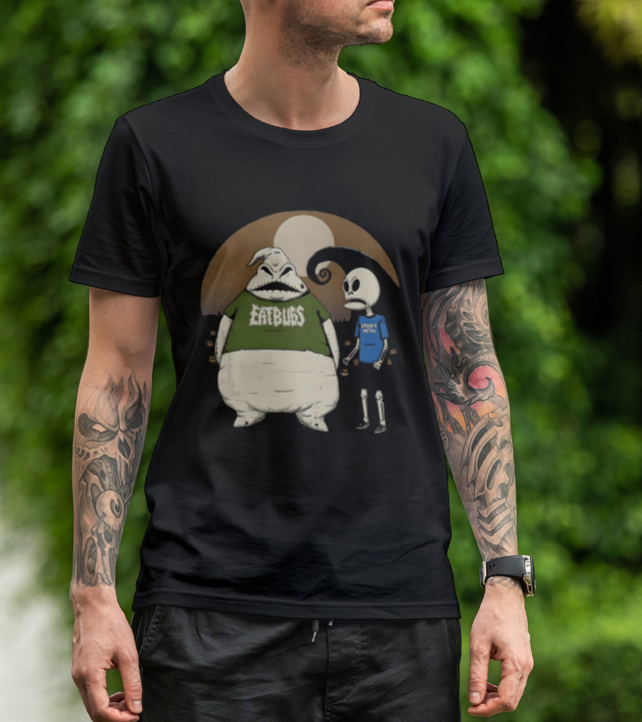 Oogie Boogie Jack Skellington Eat Bugs Spooky Vibes The Nightmare Before Christmas Halloween T-Shirt