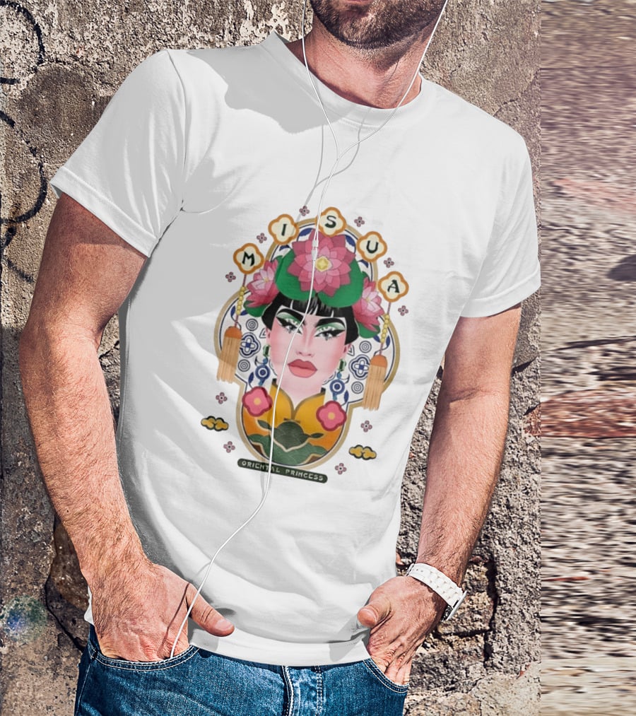 Misua Oriental Princess Asian Lotus Flower T-Shirt