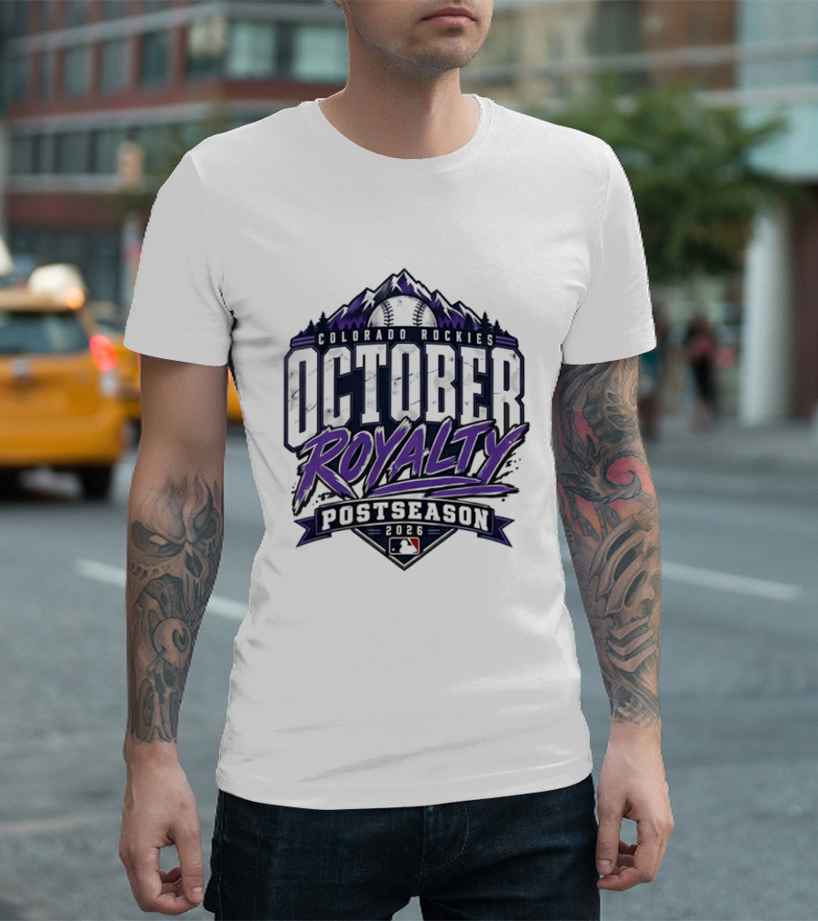 Colorado Rockies October Royalty Postseason Baseball 2026 T-Shirt