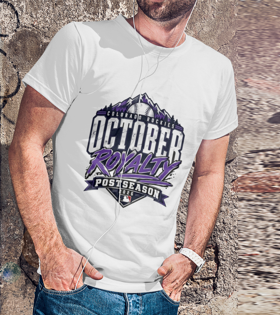 Colorado Rockies October Royalty Postseason Baseball 2026 T-Shirt