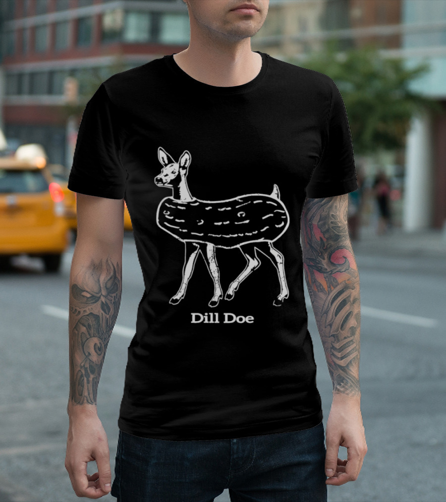 Dill Doe Deer Pickle Pun Animal Humor T-Shirt