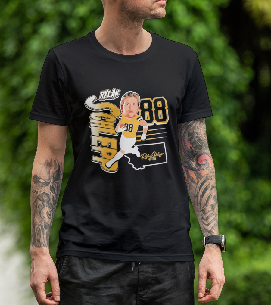 Rylan Schlepp 88 Montana Football Player Caricature T-Shirt