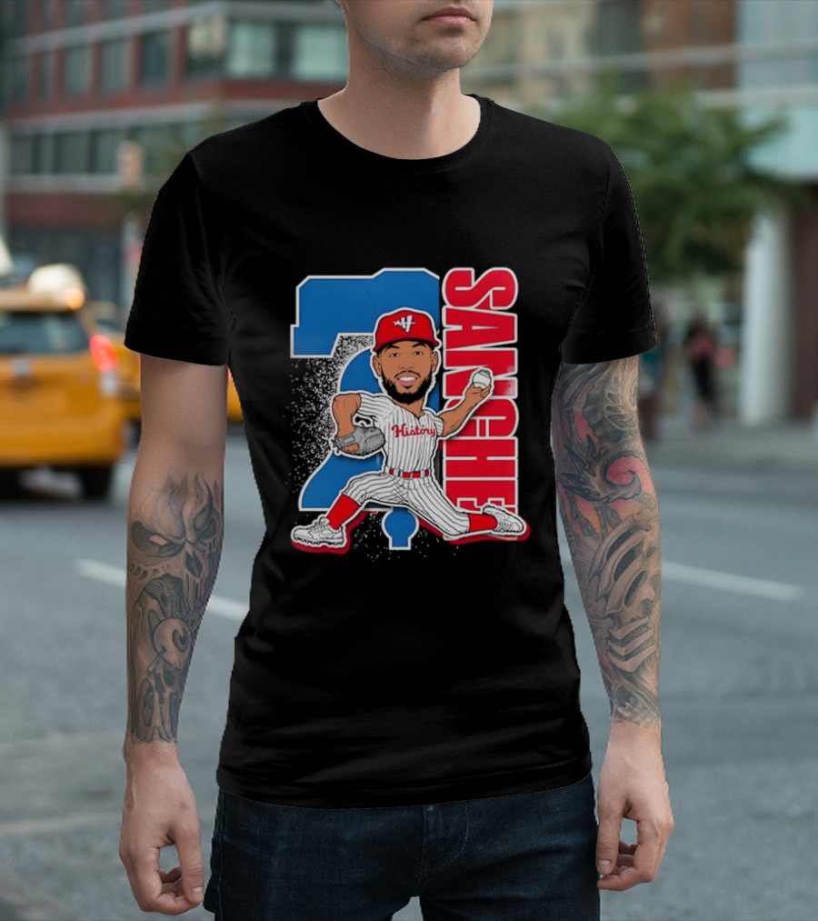 Sixto Sanchez 21 History Philadelphia Phillies Pitcher T-Shirt